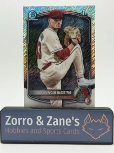 Spencer Giesting 2025 Bowman Chrome #BCP-165 Shimmer Refractor 1st RC - Picture 1 of 2