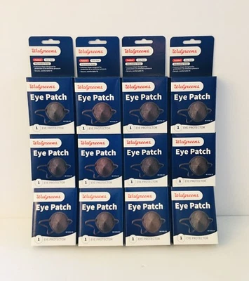 Lote de 12 parches acolchados para ojos Walgreens negros talla 1 para todos nuevos en caja 📦 Foto 1 de 4
