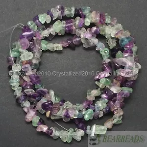 Natural Fluorite Gemstones 5-8mm Chip Beads Spacer Loose 35'' Bracelet Necklace - Picture 1 of 3
