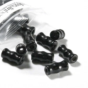 100 Hand Cut Black Boxwood Bamboo Wooden Loose Wood Tube Beads With 3mm Hole - Picture 1 of 1