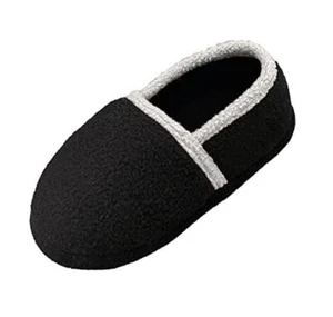 Little/Big Kids Warm Plush Fleece Slippers with Soft 2-3 Big Kid Black-gray - Picture 1 of 6