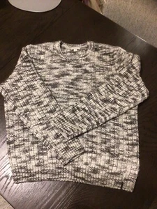 Calvin Klein Jeans, Strickpullover Herren grau weiß, Sweater XL Neu mit Etikett - Bild 1 von 7