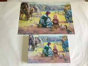 Complete ! Frontier Days *500 Piece* Puzzle History *Fox Hollow Farm* West Ducks - Picture 1 of 12