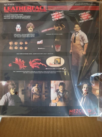 Mezco ONE:12 COLLECTIVE:  Leatherface In Stock ready to ship MISB Cover