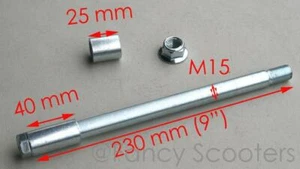 9" 15MM WHEEL AXLE BOLT,SPACER SDG SSR 110 125 PIT BIKE FASTACE FORK V - Picture 1 of 1