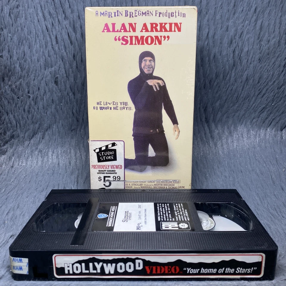Alan Arkin Simon VHS Tape 1990 A Martin Bregman Production Comedy Movie Rare - Image 1 of 4