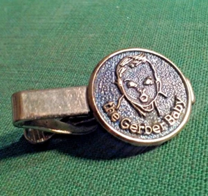Vintage Gerber Baby Foods Men's Boy's Short Tie Clip Bar Clasp by Kinney CO - Picture 1 of 4