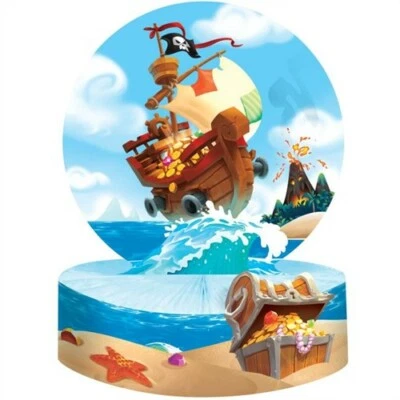 Pirate Treasure Honeycomb Centerpiece 12" x 9" Paper Kids Birthday Decorations - Image 1 of 2