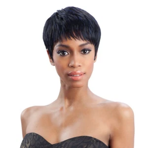 HAILEY - FREETRESS EQUAL SYNTHETIC WIG BOY CUT SHORT STRAIGHT NEON COLOR - Picture 1 of 20