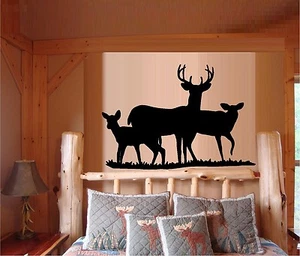 Calcomanía de pared Deer Family # 3 ~ - Imagen 1 de 2