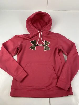 UNDER ARMOUR Pink Hoodie with Camo Logo Womens Size Small - Image 1 of 4