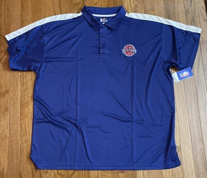 Men's Detroit Pistons Majestic NBA Birdseye Polo NWT 3XL - Picture 1 of 2