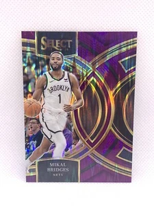 2023-24 Panini Select, Mikal Bridges Purple Flash Prizm, #'D /175, Nets/Knicks - Picture 1 of 2