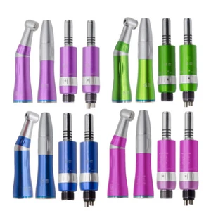 Colorful Dental 1:1 Low Speed Inner Water Contra Angle Handpiece Air Motor Kit - Picture 1 of 40