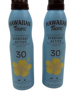 (2) HAWAIIAN TROPIC ISLAND SPORT ULTRA LIGHT SUNSCREEN SPRAY SPF30 - Picture 1 of 4