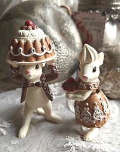 Weihnachten Deko  Lebkuchen Mäuse Paar Kuchen Clayre & Eef ca 5 x 5 x 10 - Bild 1 von 2