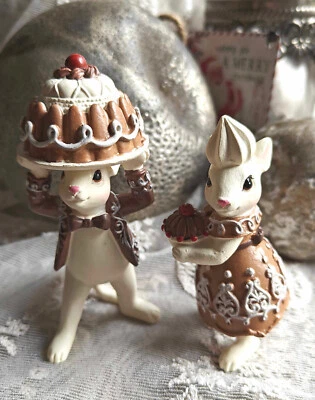 Weihnachten Deko  Lebkuchen Mäuse Paar Kuchen Clayre & Eef ca 5 x 5 x 10 - Bild 1 von 2