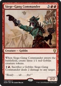 SIEGE GANG COMMANDER NM Dominaria mtg Red - Goblin Rare - Picture 1 of 1