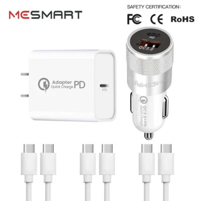 Cable cargador de pared rápido USB C tipo C para LG Stylo V60 V50 V30 G8 G7 Foto 1 de 4