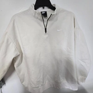 Nike 1/4 Zip Sweatshirt Embroidery Small Swoosh Logo Size L - Picture 1 of 13