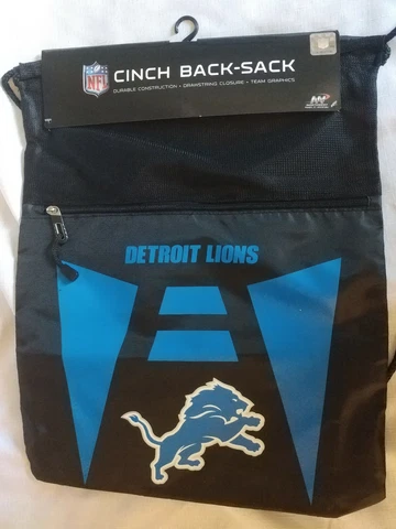 Bnwt Detroit Lions NFL Cinch Back Pack Cover