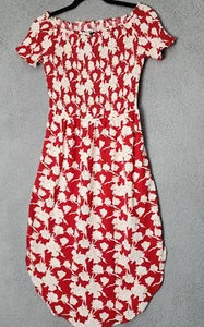 Grace Karin Kleid klein rot Blumen neu mit Etikett Landhaus romantisch asymmetrischer Saum Taschen - Bild 1 von 4