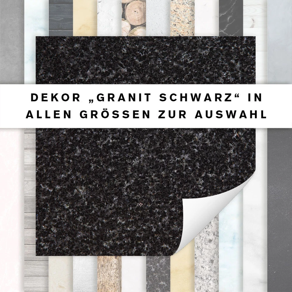 Fliesenaufkleber Dekor Granit Schwarz | Fliesensticker Küche Bad | alle Größen - Bild 1 von 1