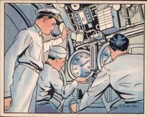 1941 R157 Gum Uncle Sam #56 Submarine Dive Drill, Sailor H37