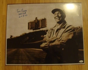 RARE CHICAGO CUBS ERNIE BANKS Signed Auto 16x20 photo Wrigley Field COA picture - Picture 1 of 5