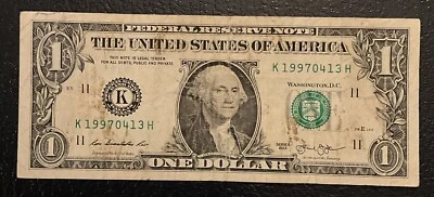 April 13th 1997 Birthday Anniversary Bill $1 US Dollar Note **L@@K**. - Image 1 of 3