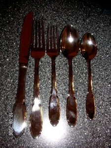 New Gorham ELLIPSE Glossy FLATWARE Stainless 5 piece placesetting BOXED - Picture 1 of 1