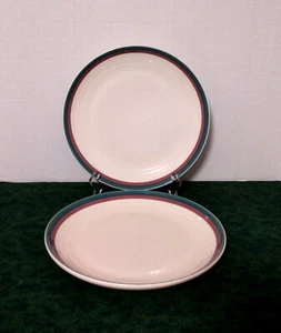 Set of 2~Pfaltzgraff Dinner Plates Green Mauve - Juniper - 10" - EUC - Picture 1 of 2