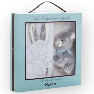 Kaloo Reguss' DONKEY Dou Dou & Mini Plush Lovey Muslin Security Blanket Set NIB - Picture 1 of 3