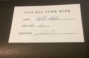 2005 Jeff Kent Signed All Star Ring Receipt Los Angeles Dodgers LA Auto MLB - Picture 1 of 1