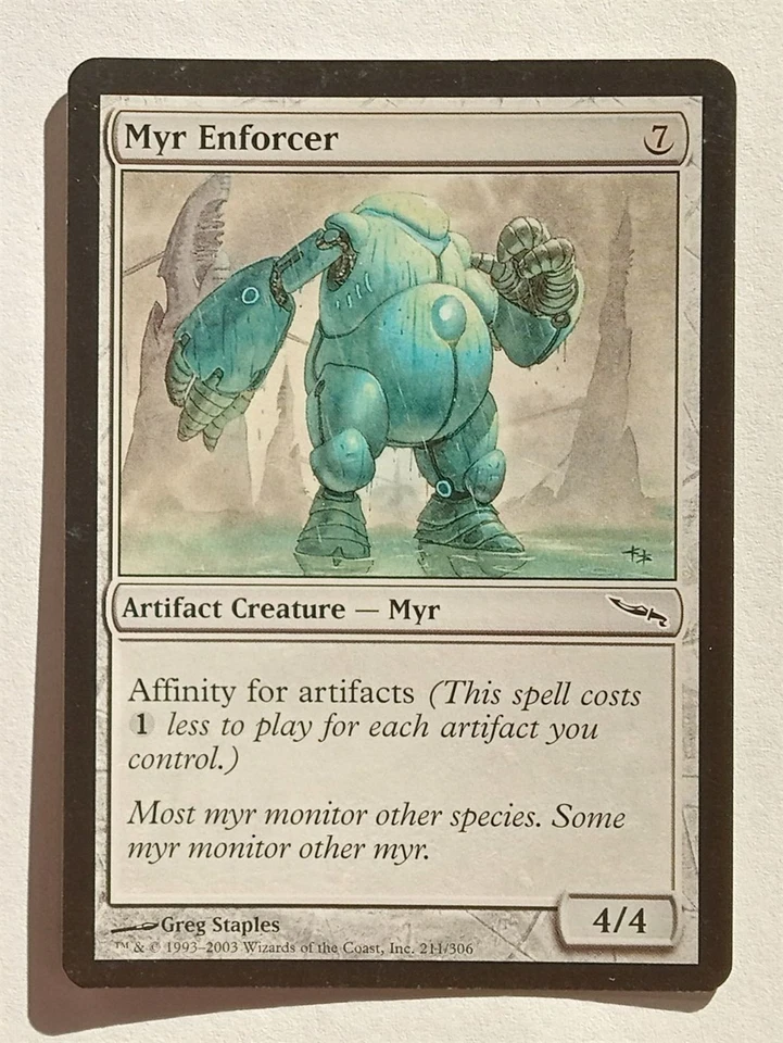 Magic MTG - Myr Enforcer - Mirrodin - LP - Image 1 of 1