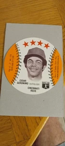 1977 MSA Dairy Isle Discs CESAR GERONIMO-CINCINNATI REDS- MINT - Picture 1 of 1