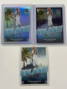 ¡Salpicaduras ópticas Victor Wembanyama 2024-25! #4 Holo Silver SP + púrpura + espuelas base - Imagen 1 de 9