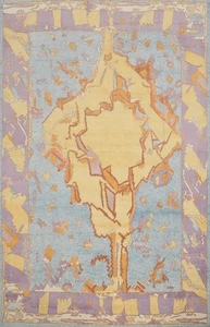 Vegetable Dye Transitional Oushak Area Rug 8x11 Ft Handmade Geometric Wool Rug - Picture 1 of 12