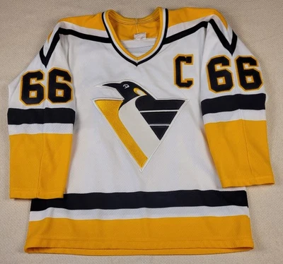 Vintage Pittsburgh Penguins Jersey Mens Small NHL Hockey Mario Lemieux 90s CCM - Image 1 of 4