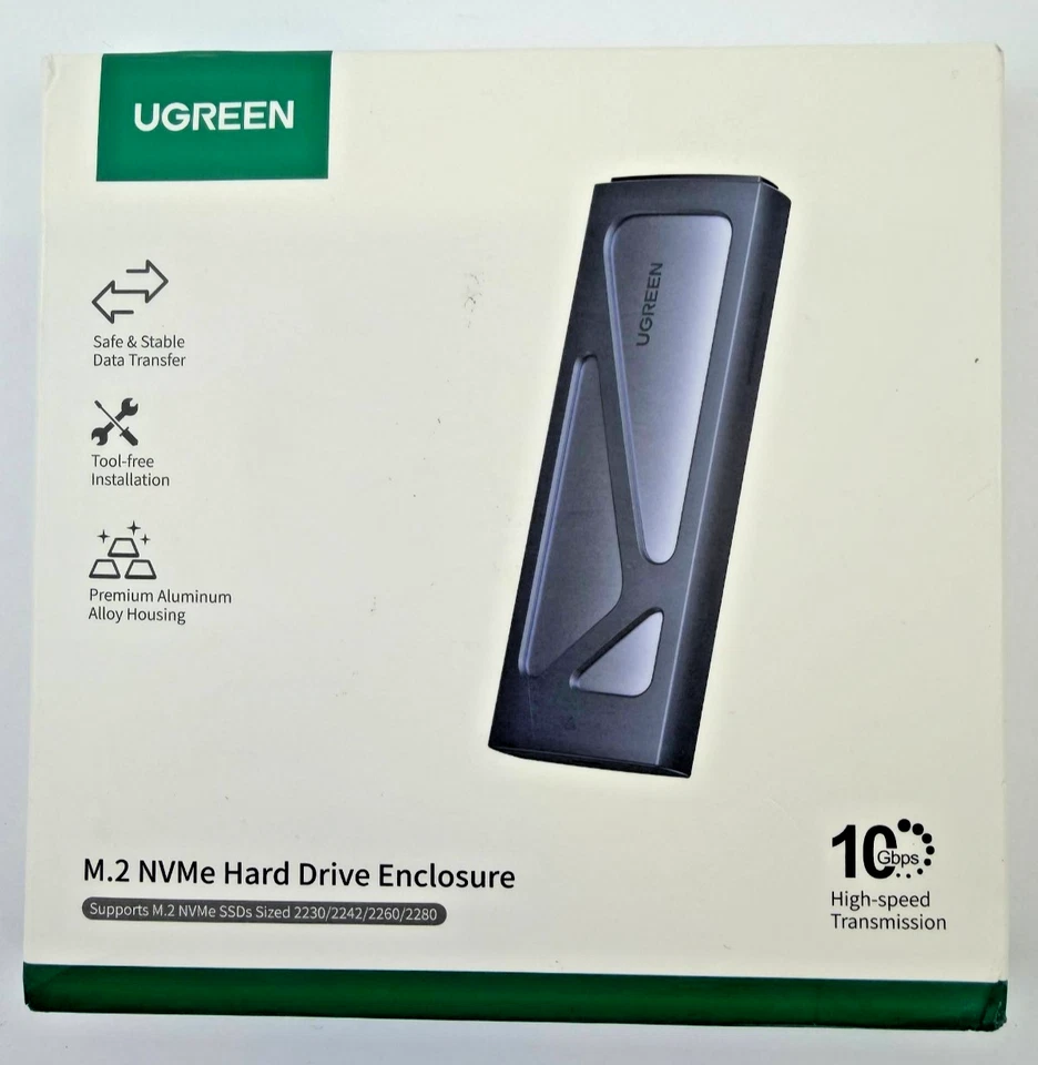 UGREEN M2 NVMe SSD Gehäuse CM578 10Gbps USB C Aluminium - Bild 1 von 3