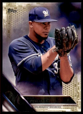 2016 Topps Gold Wily Peralta /2016 Milwaukee Brewers #414 - Image 1 of 2