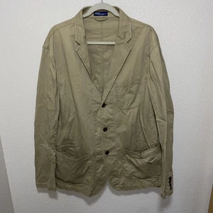 Polo Ralph Lauren Men’s Cotton Jean Blazer Size XXL Brown - Picture 1 of 7