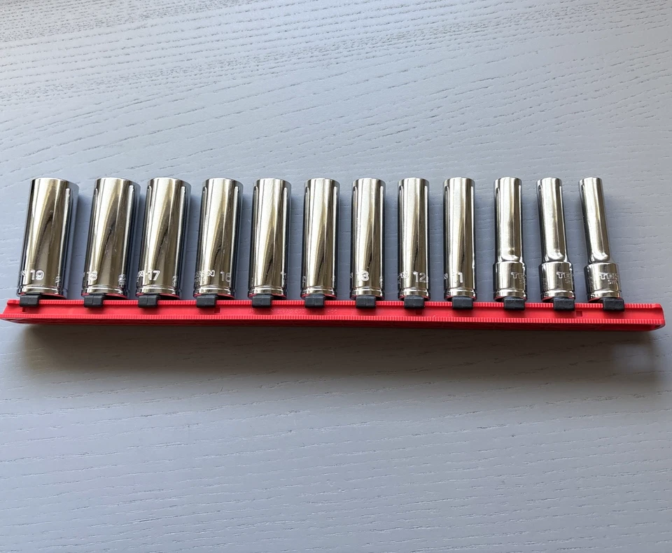 TEKTON # SHD91106 3/8" Dr. Metric Deep 6-Point 12-Piece Socket Set Fast Shipping - Image 1 of 3