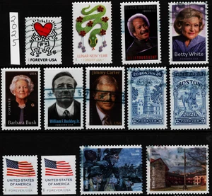 2025 Collection US Forever stamps (Used set of 13) OFF Paper -f333 - Picture 1 of 1