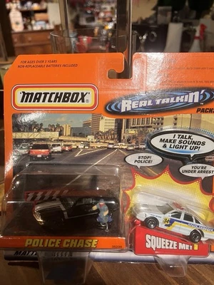 1998 Mattel Matchbox Real Talkin' Packs - Police Chase NIB - Image 1 of 2