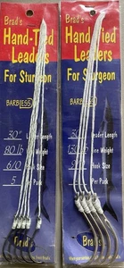Brad's Sturgeon Rigs Hand Tied 30” Dacron Leaders With Barbless Hooks - 2 Sizes - Picture 1 of 2
