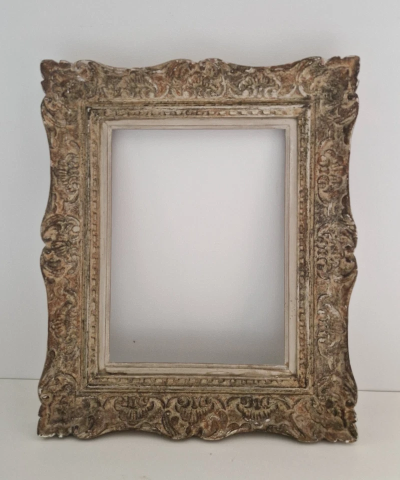 Cadre ancien Montparnasse en bois sculpté montage à clés tableau antique frame - Photo 1/4