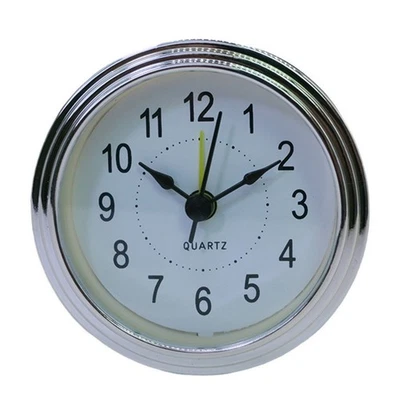 Silver Quartz Alarm Clock Head Gallows Inlay Clock Bedside Alarm Clock 78mm - Image 1 of 4