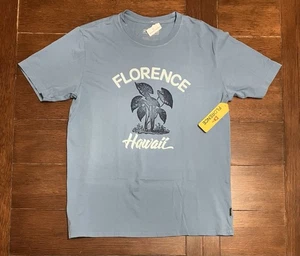 Florence Marine X 100% Cotton Taro Hawaii T-shirt Men’s Size M Blue NWT - Picture 1 of 4