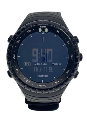 SUUNTO Core All Black SS01427901 Digital Quartz Wristwatch Excellent JAPAN - Image 1 of 4